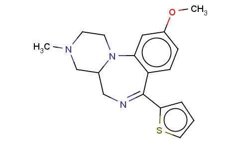 PYRAZINO(1,2-A)(1,4)BENZODIAZEPINE, 1,2,3,4,4A,5-HEXAHYDRO-10-METHOXY-3-METHYL-7-(2-THIENYL)-